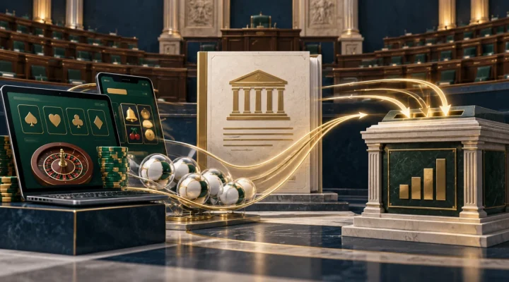 Actividad de juego online y lotería que fluye hacia un registro de finanzas públicas italiano
