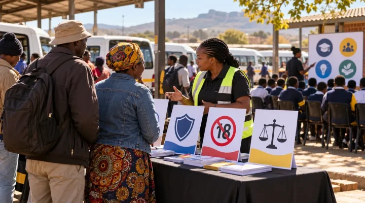 Conceptual community outreach on underage and illegal gambling at a South African taxi rank