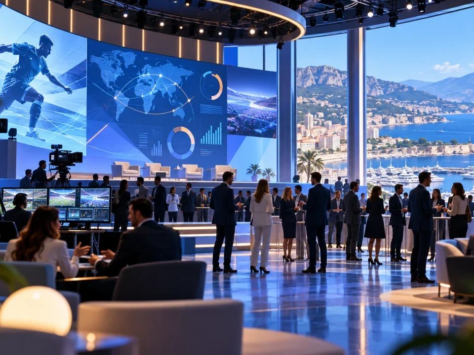 Illustration of an international sports media and technology conference in Monaco