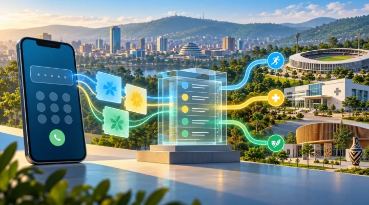 Conceptual digital lottery funding sports, health and culture in Kigali