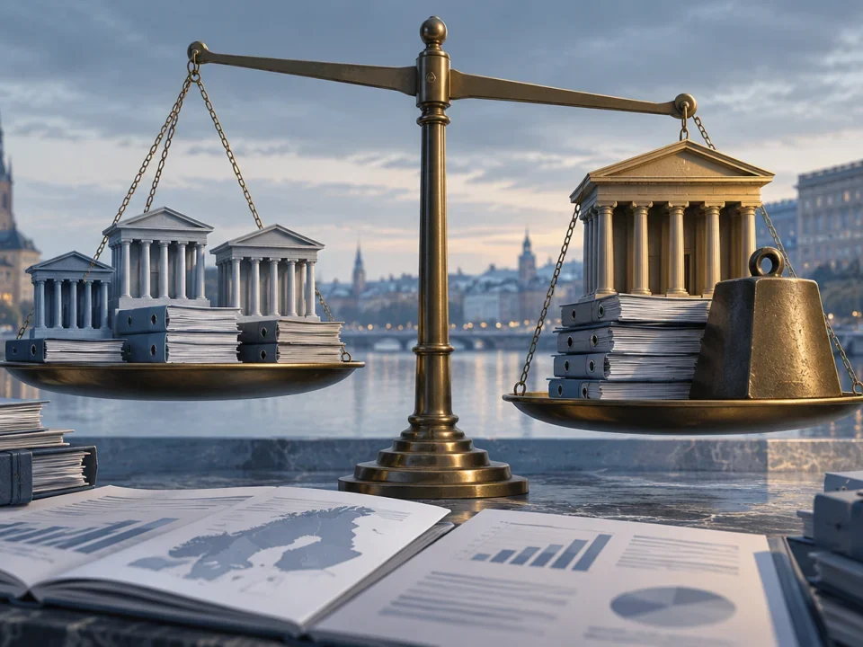 Balanced scales comparing risk-based supervision with formal compliance checks in Sweden