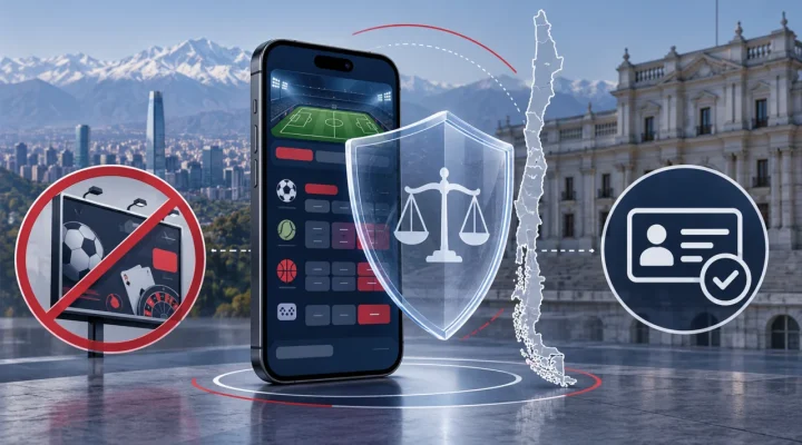 Plataforma conceptual chilena de apuestas online detras de un escudo regulatorio