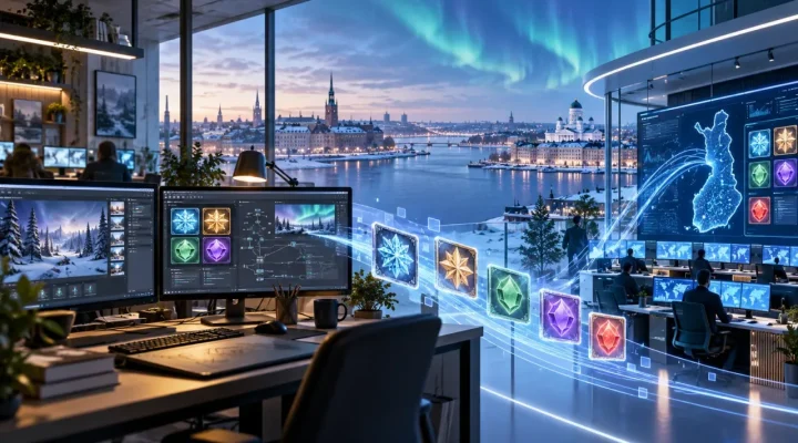 Estudio nórdico conceptual que envía contenido digital a una plataforma finlandesa