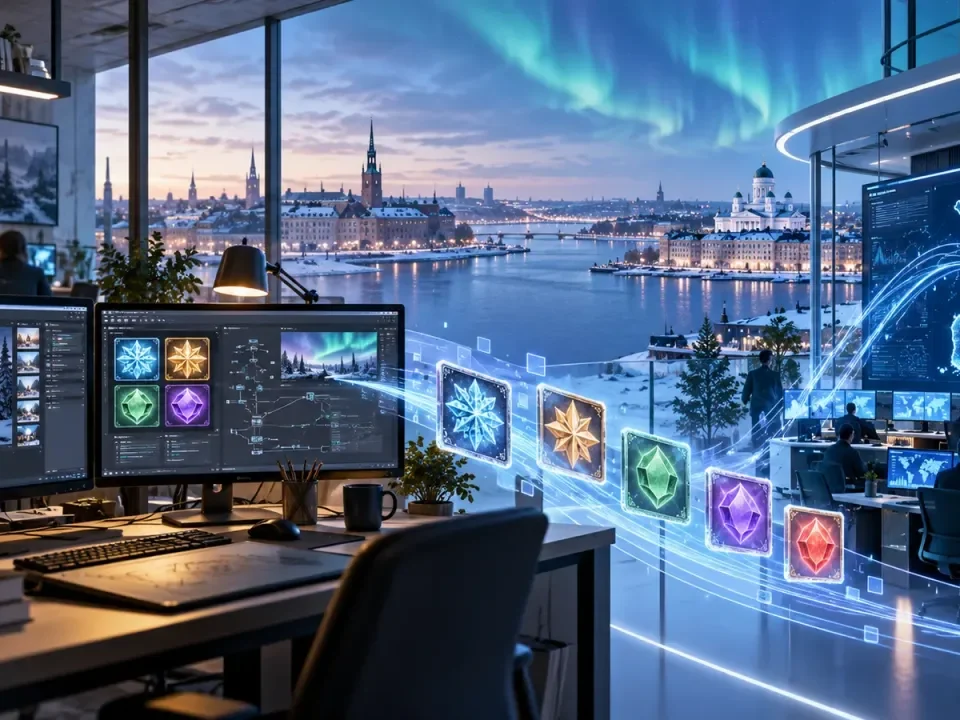 Estudio nórdico conceptual que envía contenido digital a una plataforma finlandesa